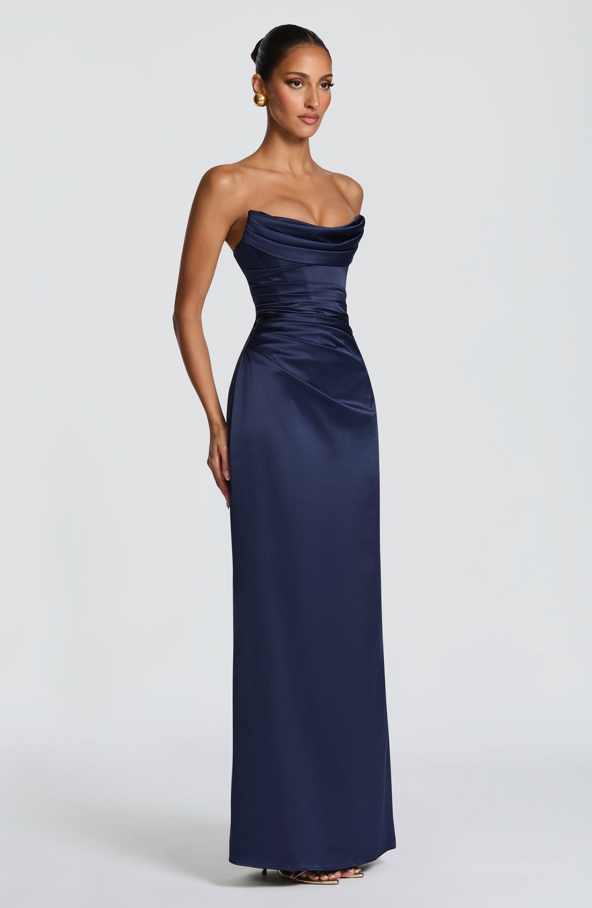 Robe longue Vessa — Bleu marine — vue 4