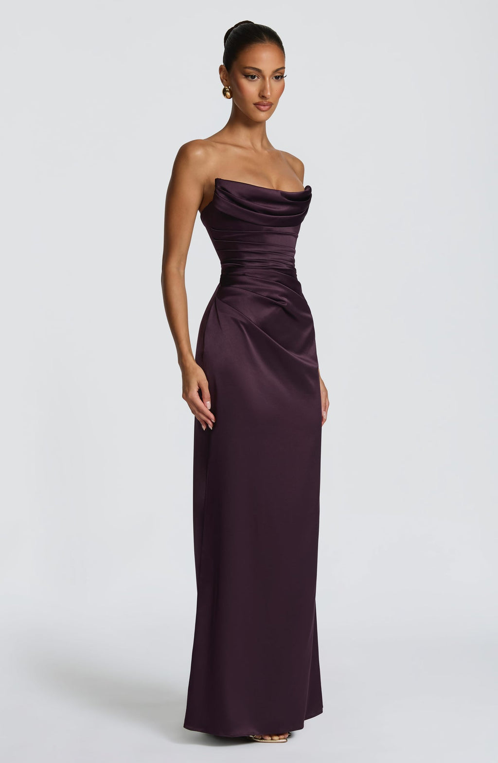 Robe longue Vessa — Plum — vue 3