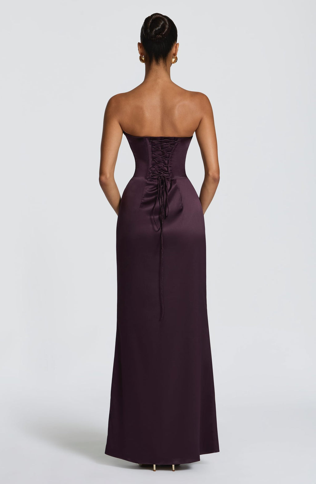 Robe longue Vessa — Plum — vue 2