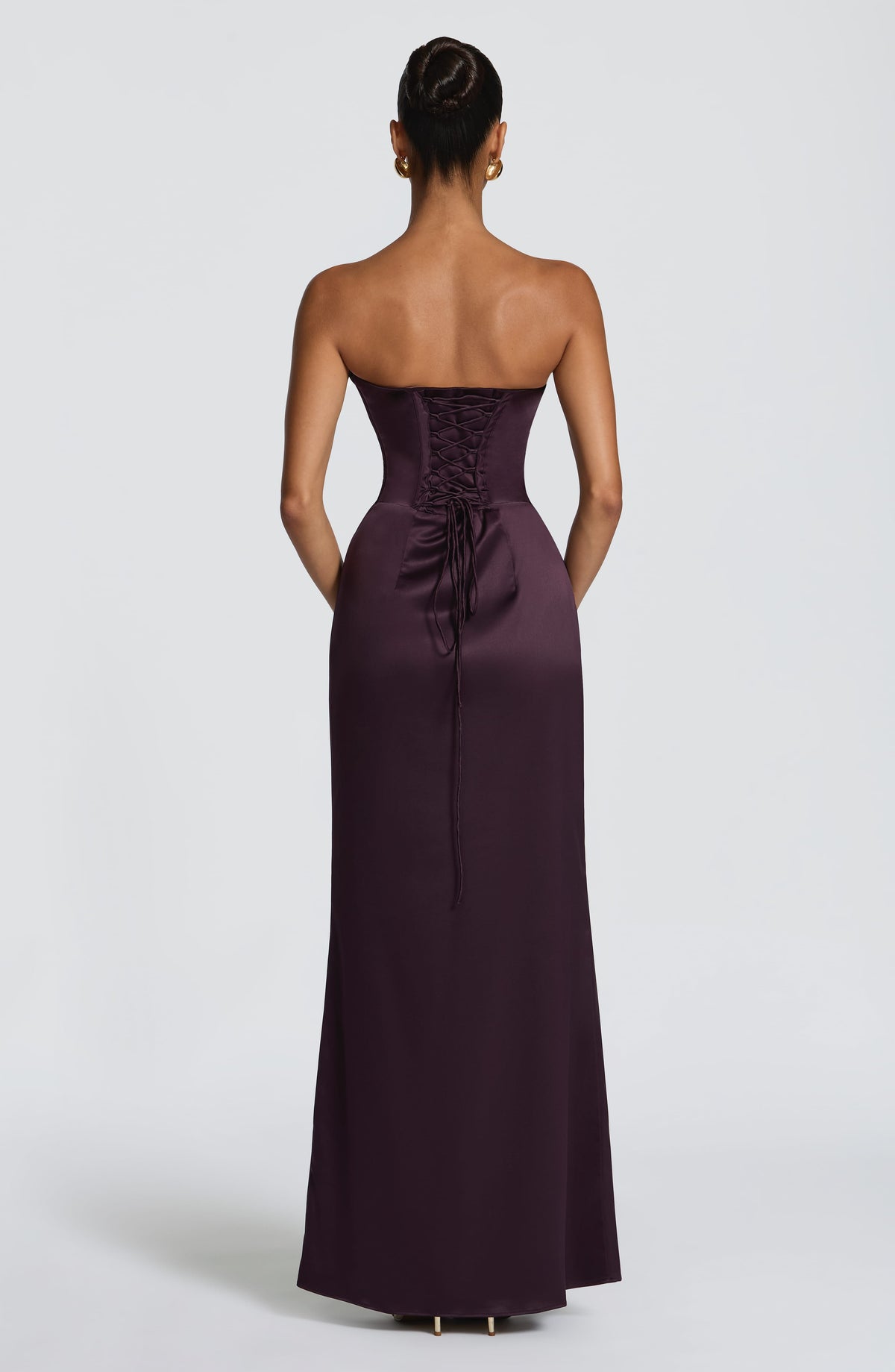 Robe longue Vessa — Plum — vue 2