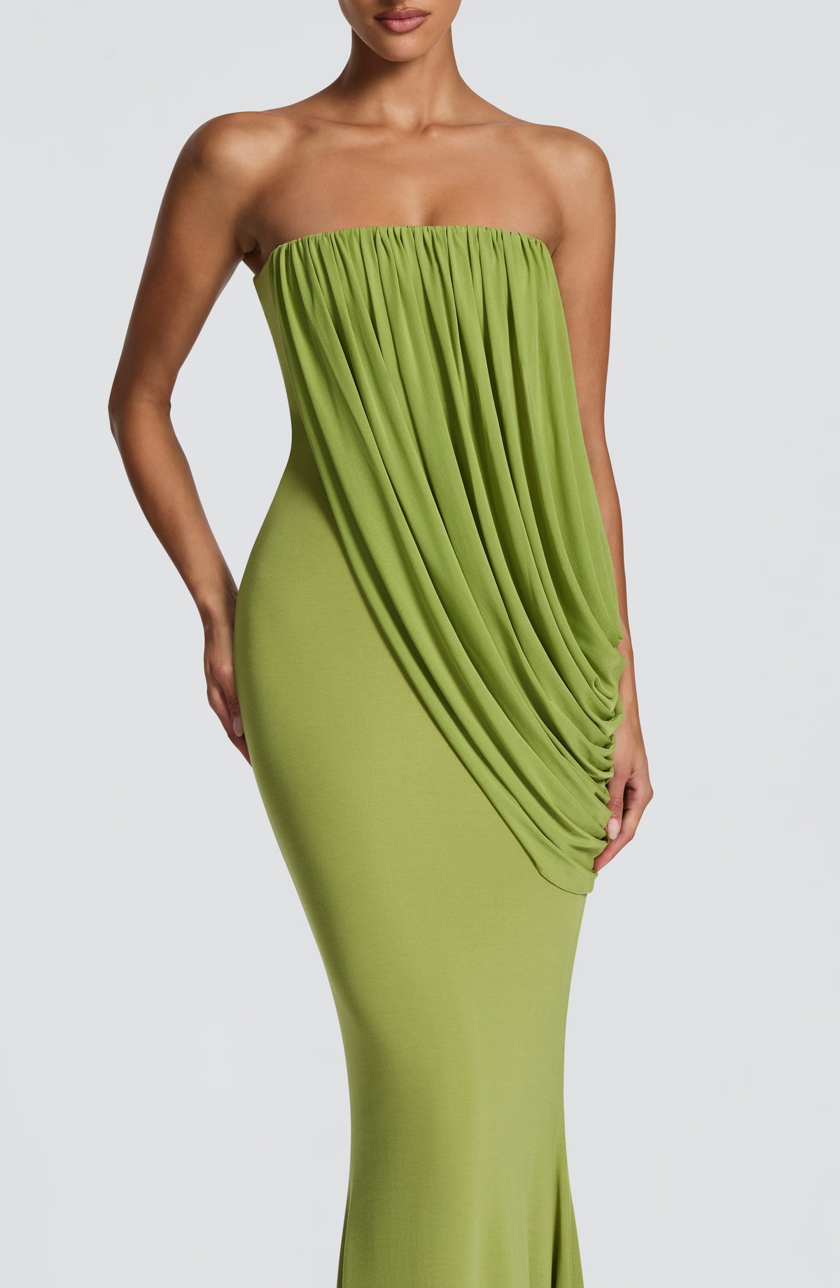 Robe longue Vienna — Olive — vue 4