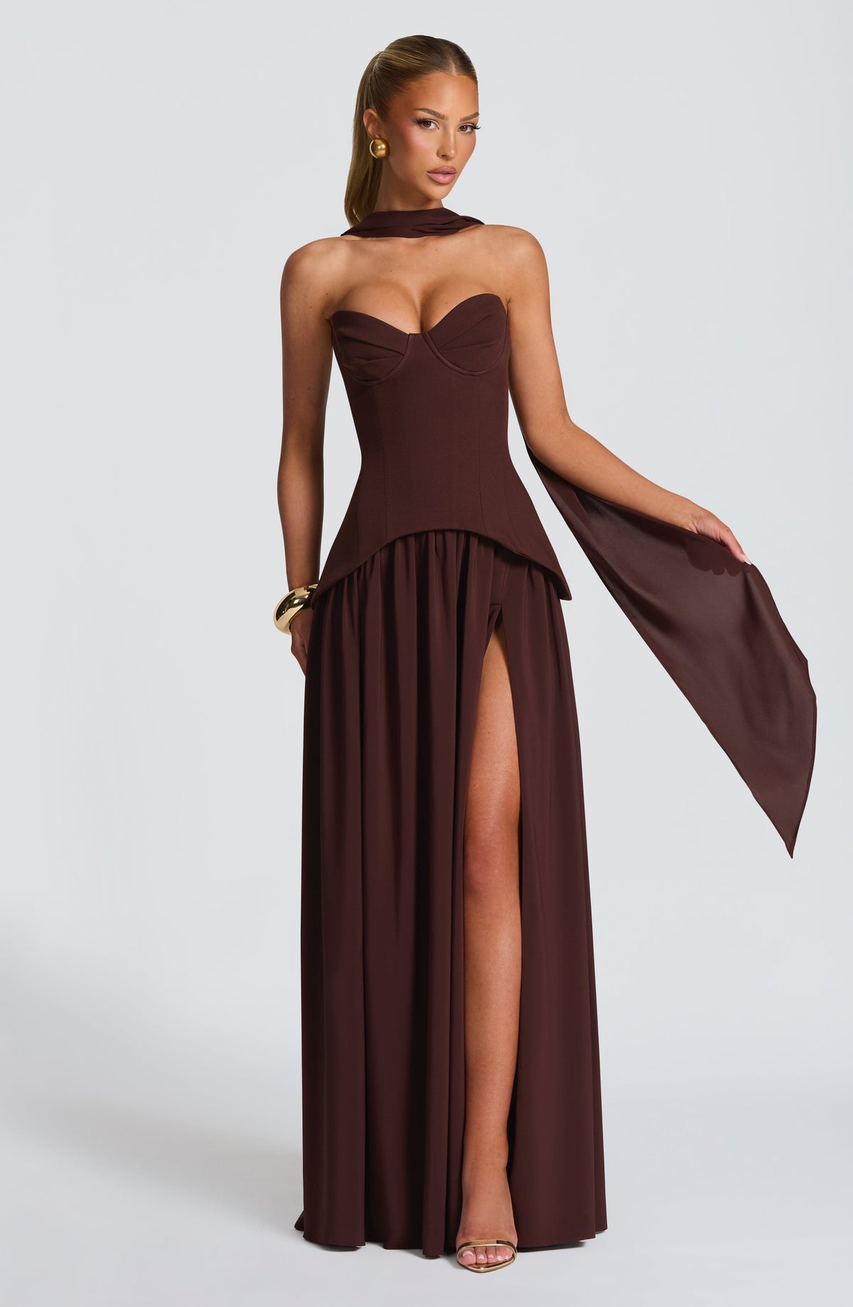 Robe longue Vietta — Prune — vue 2
