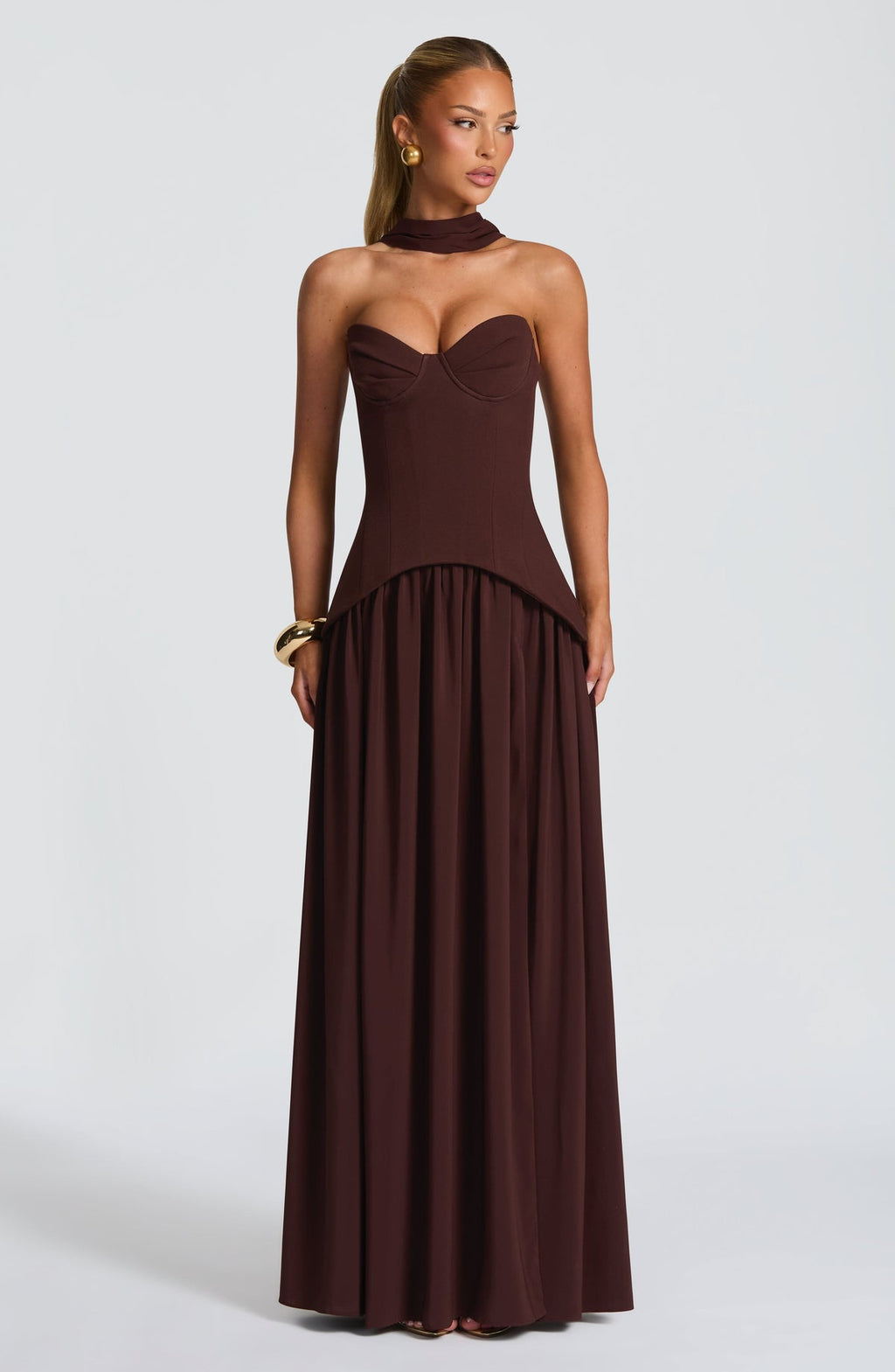 Robe longue Vietta — Prune — vue 4