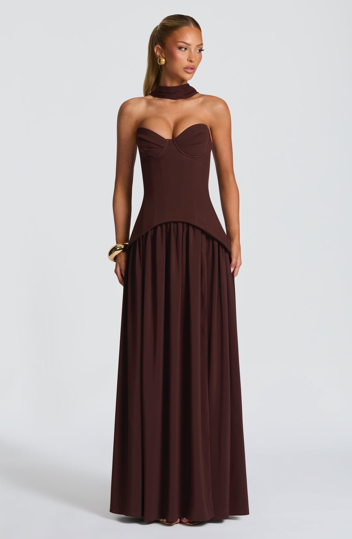 Robe longue Vietta — Prune — vue 4