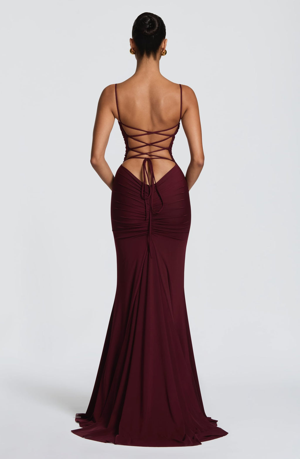 Robe de soirée Zaria — Rouge cerise — vue 2