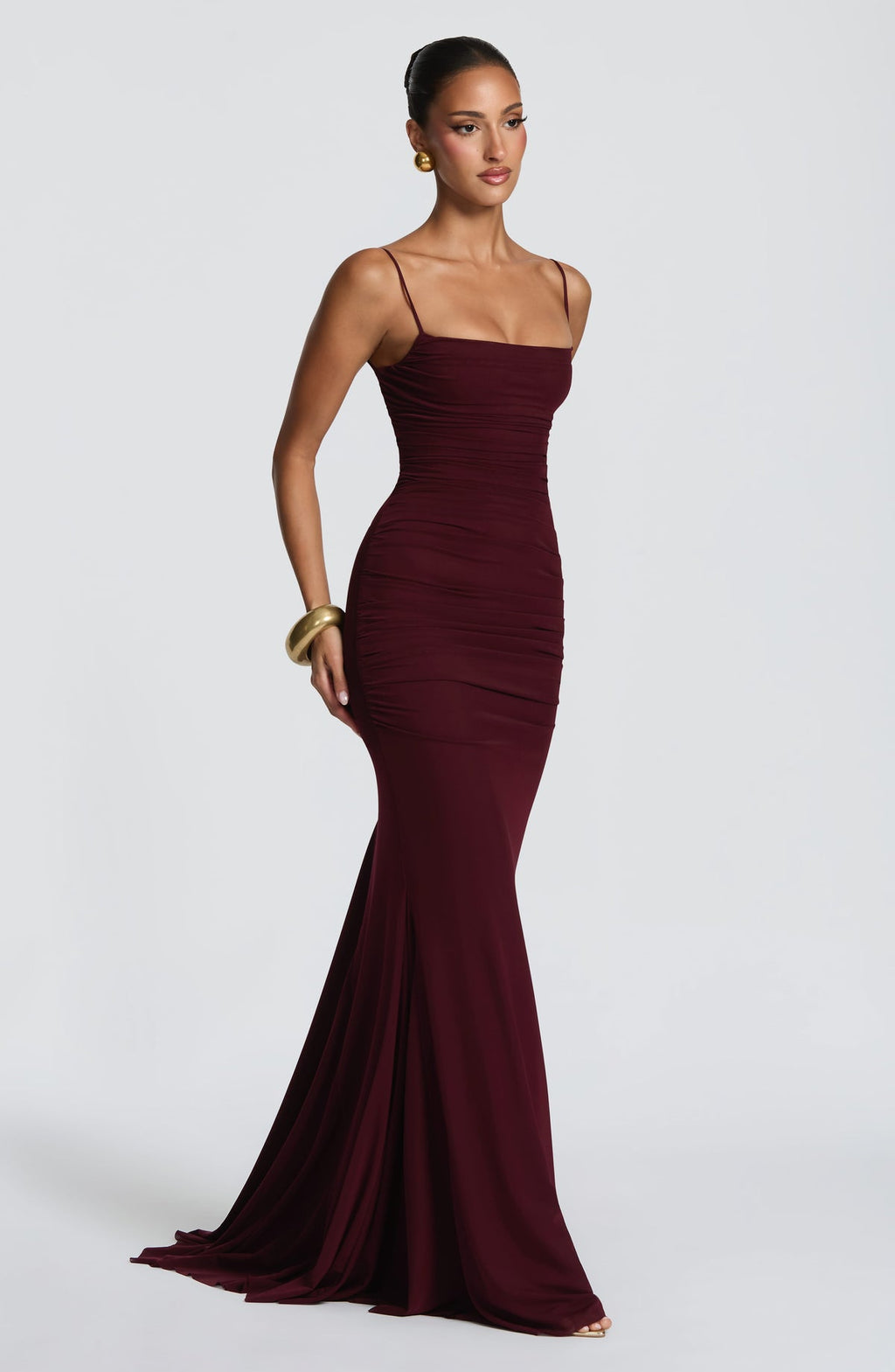 Robe de soirée Zaria — Rouge cerise — vue 3